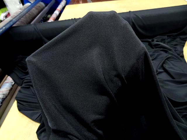 Jersey polyester lycra noir 3