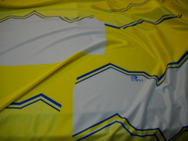 Jersey polyester sport jaune et blanc 2