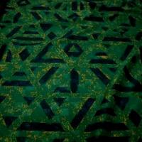 Jersey polyester vert gazon marbre motif geometrique marine 2 