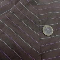 Jersey taupe raye glycine et blanc 3