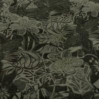 Jersey tons kaki feuillage et fleurs 1