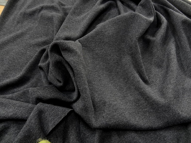 Jersey viscose elasthanne gris anthracite 1