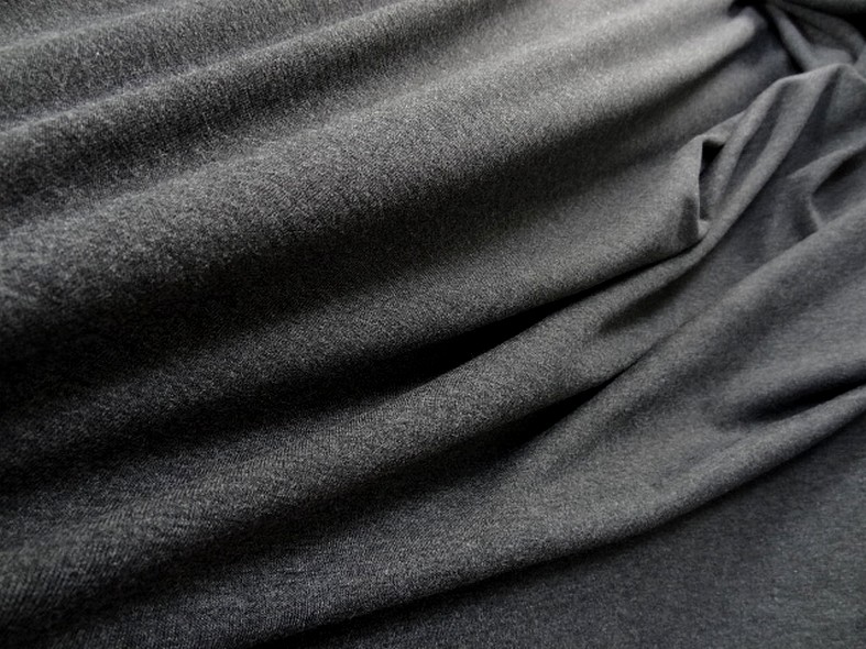 Jersey viscose elasthanne gris anthracite 2