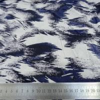 Jersey viscose lycra abstrait bleu outremer noir gris 1