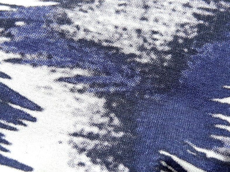 Jersey viscose lycra abstrait bleu outremer noir gris 2