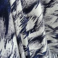 Jersey viscose lycra abstrait bleu outremer noir gris 3