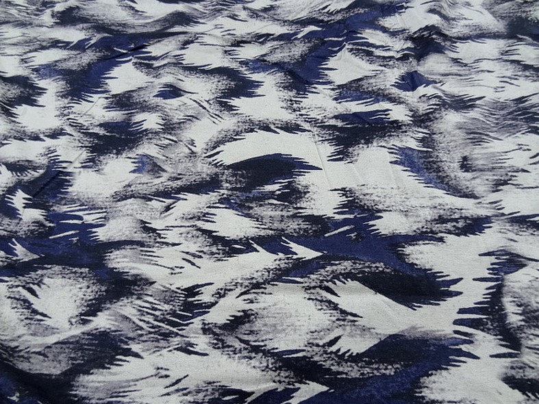 Jersey viscose lycra abstrait bleu outremer noir gris 4