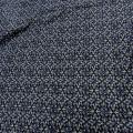 Jersey viscose lycra carres de fleurs bleues 1