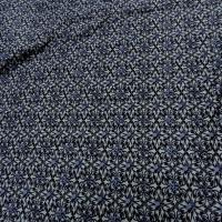 Jersey viscose lycra carres de fleurs bleues 1 