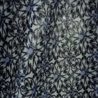 Jersey viscose lycra carres de fleurs bleues 3