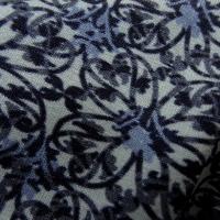 Jersey viscose lycra carres de fleurs bleues 4 