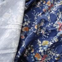 Jersey viscose lycra fond bleuet petites fleurs 4 