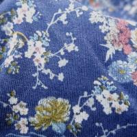 Jersey viscose lycra fond bleuet petites fleurs 5 