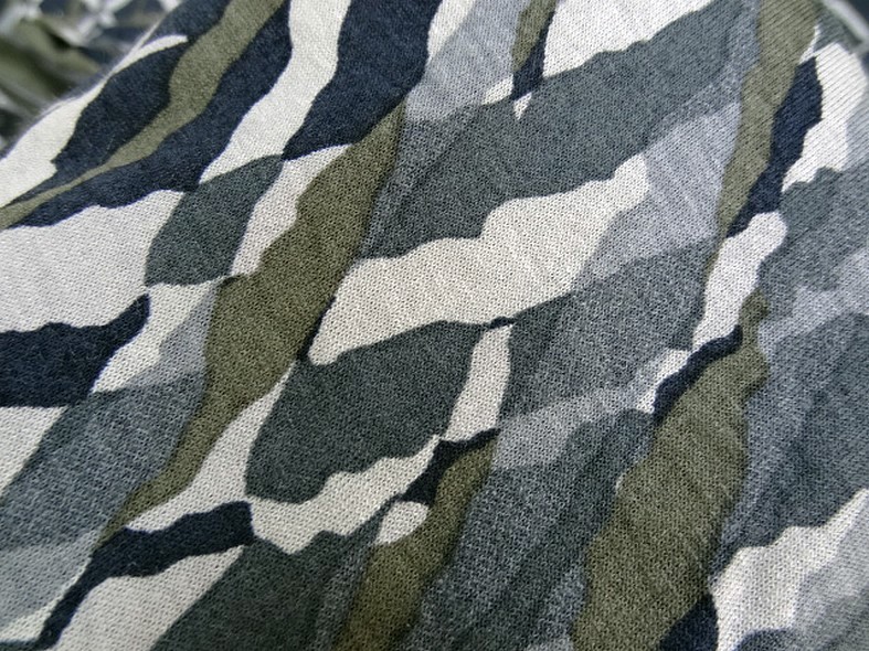 Jersey viscose lycra kaki et gris 3