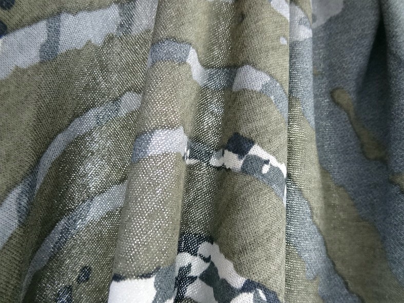 Jersey viscose lycra kaki et gris 5