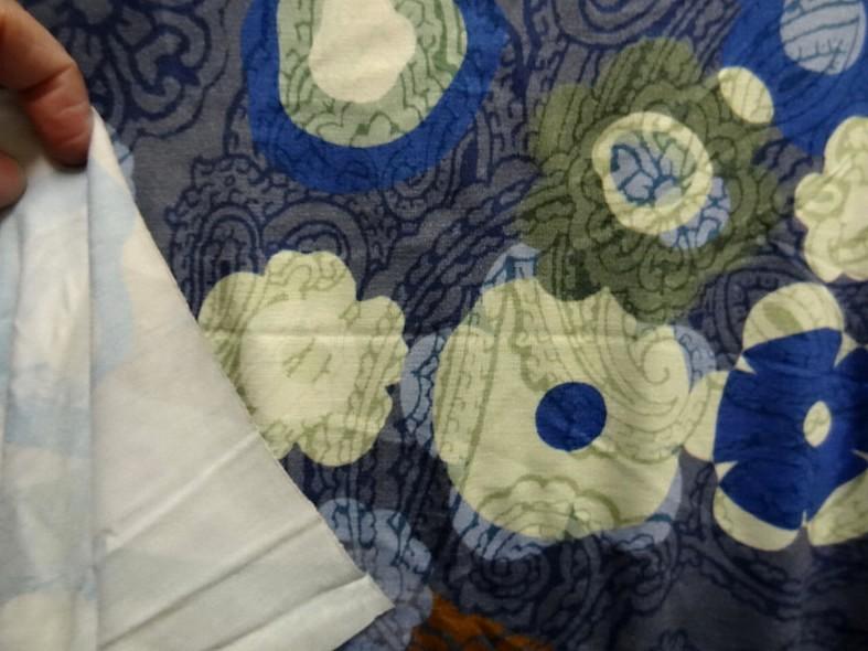 Jersey viscose lycra motif fleuri vintage bleu 6