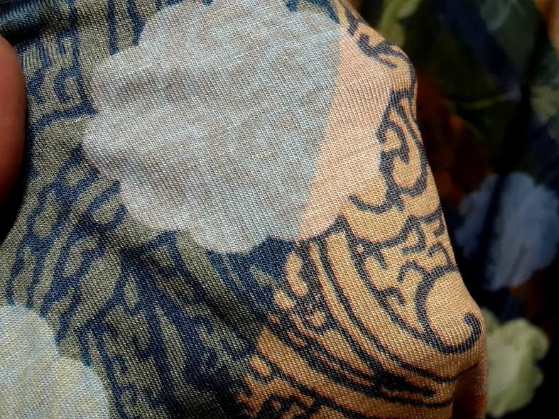 Jersey viscose lycra motif fleuri vintage bleu 7