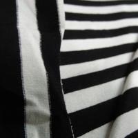 Jersey viscose lycra raye noir et blanc 5 