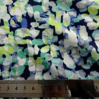 Jersey viscose lycra vert anis turquoise et marine 1