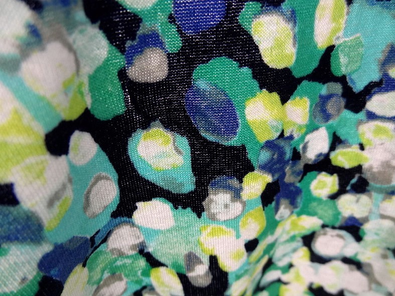 Jersey viscose lycra vert anis turquoise et marine 2