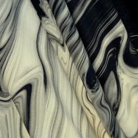 Jersey viscose motif noir blanc casse tie and dye 1 
