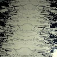 Jersey viscose motif noir blanc casse tie and dye 3 