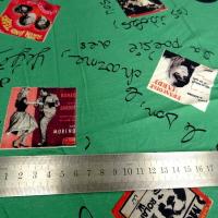 Jersey viscose motif pochettes vinyle annees 50 4 