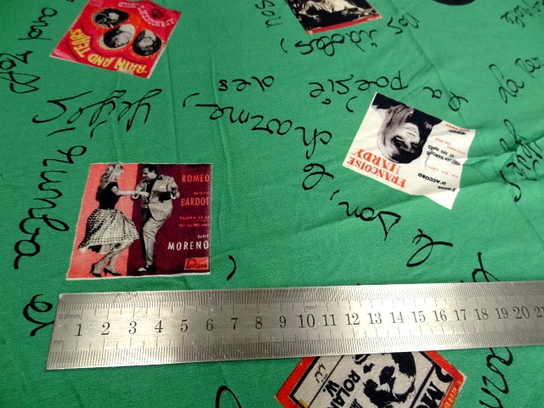 Jersey viscose motif pochettes vinyle annees 50 4