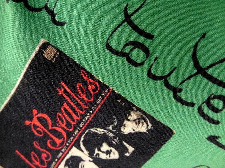 Jersey viscose motif pochettes vinyle annees 50 5