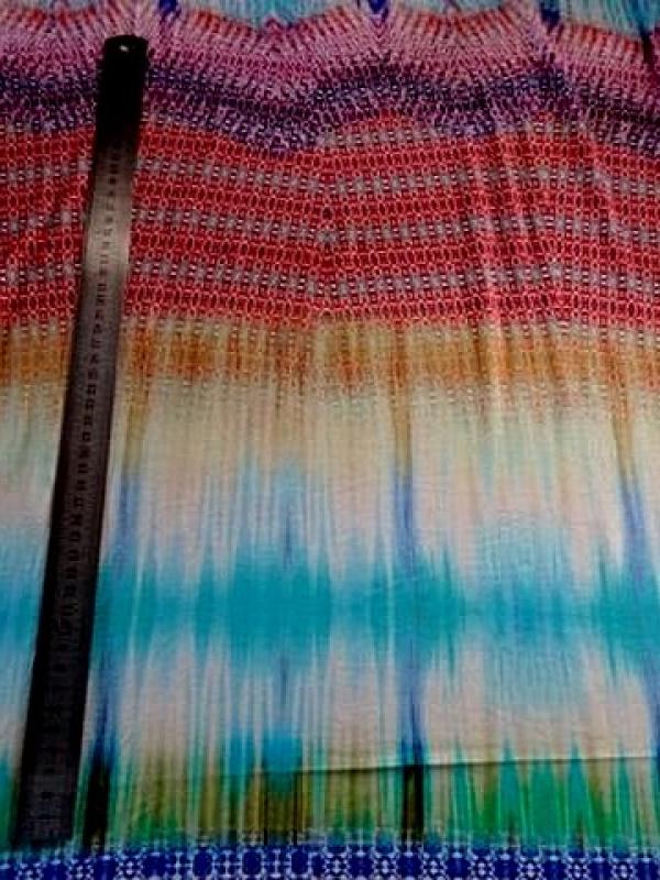 Jersey viscose motifs abstraits turquoise 1