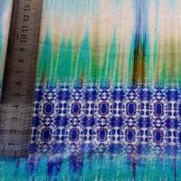 Jersey viscose motifs abstraits turquoise 2 