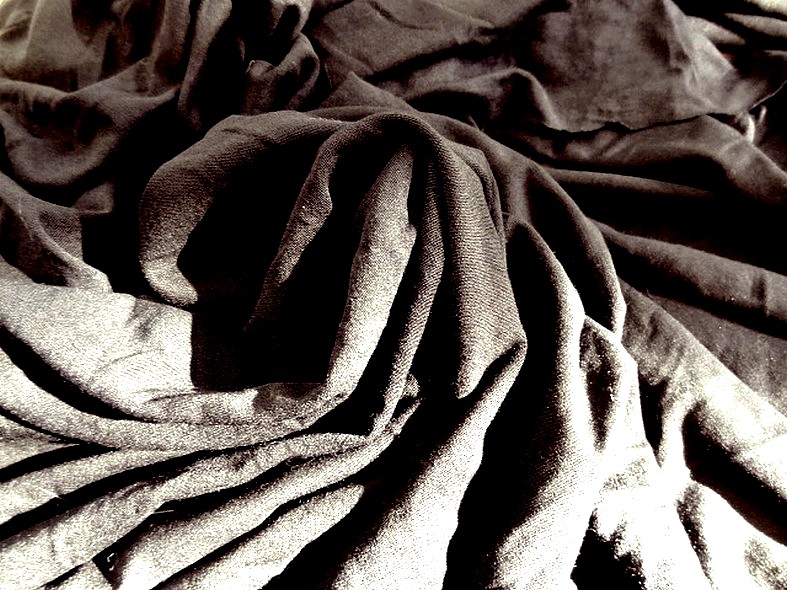 Jersey viscose noir uni 2