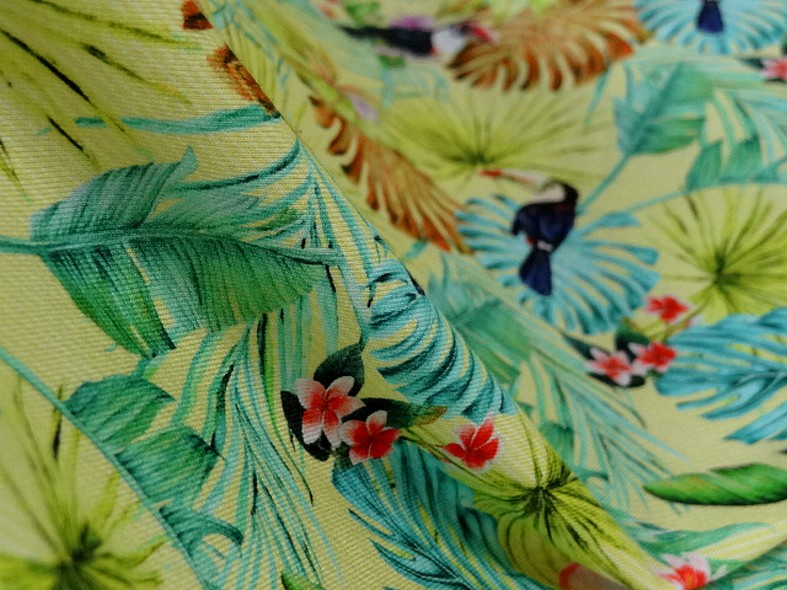 Jersey viscose toucan et cacatoes 1