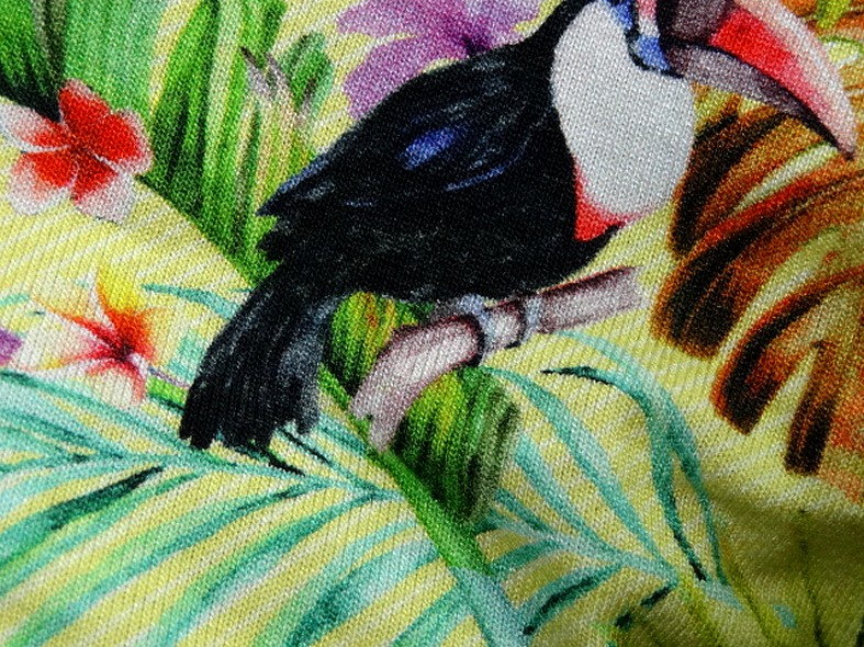 Jersey viscose toucan et cacatoes 4