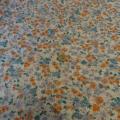Jersey polyester blanc fleuris 01
