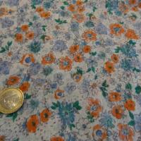 Jersey polyester blanc fleuris 02