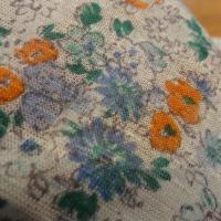 Jersey polyester blanc fleuris 03