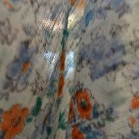 Jersey polyester blanc fleuris 04