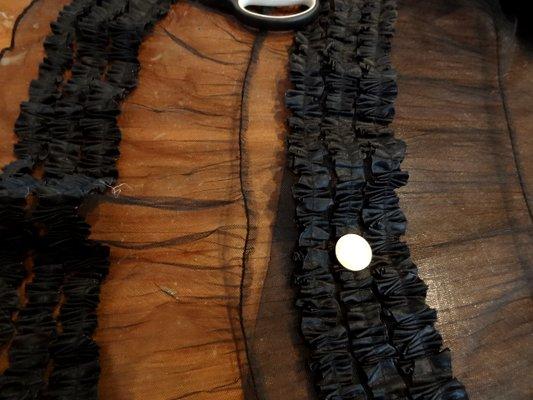 1.30 m Tulle noir plissé Bas de jupe froncé