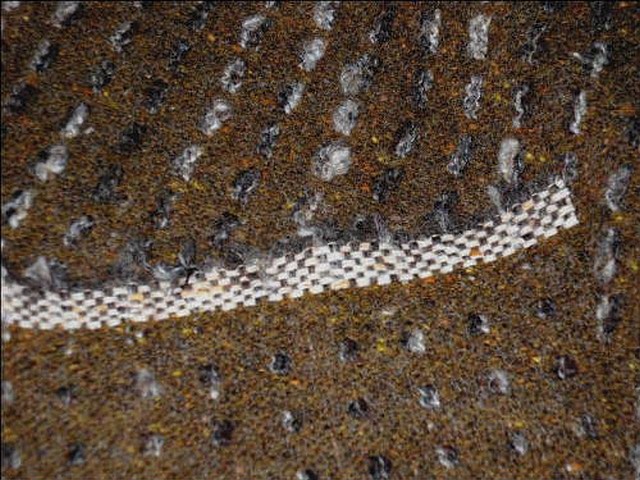 Lainage alezan rayures en pointilles epais gris chine 2