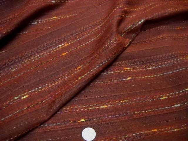 Lainage ambre tissage raye fantaisie 1