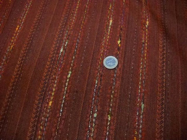 Lainage ambre tissage raye fantaisie 2