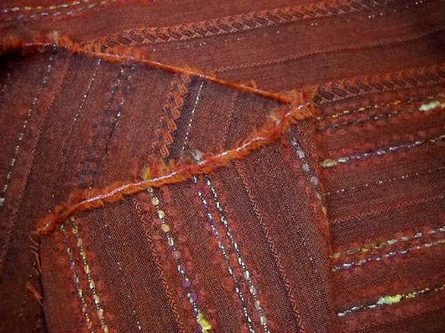 Lainage ambre tissage raye fantaisie 3