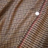 Lainage beige pied de poule marron 1