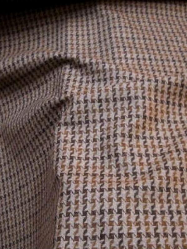 Lainage beige pied de poule marron 2 