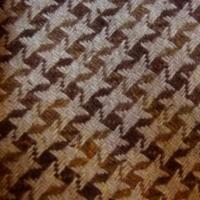 Lainage beige pied de poule marron