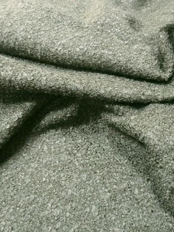 tissu lainage bouclettes kaki pas cher
