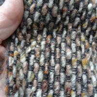 Lainage en fils laine cardee taupe ocre brun 1