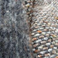 Lainage en fils laine cardee taupe ocre brun 2