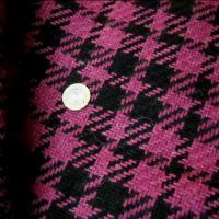 Lainage facon tartan pied de coq noir rose 3 